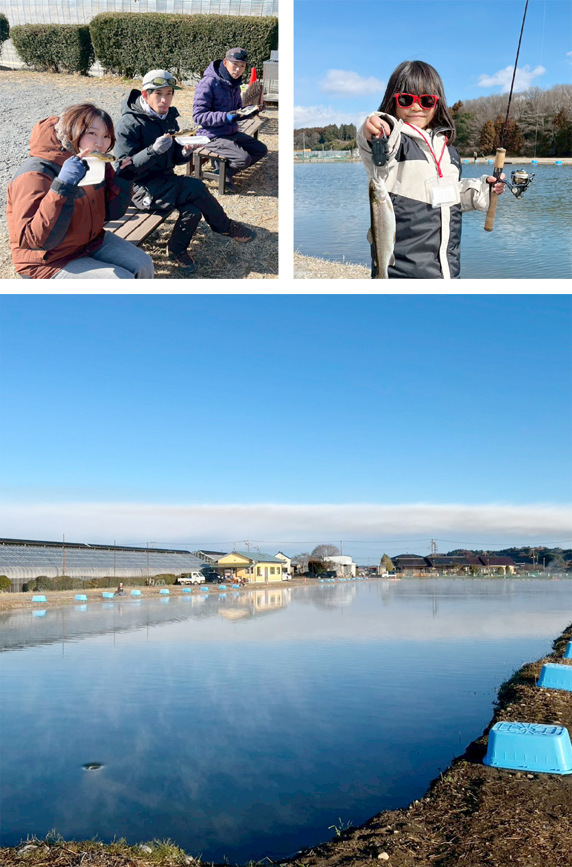 家族でゆっくり、仲間とワイワイ、初心者でも安心の釣り堀へようこそ。